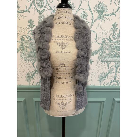 Trendology Jackets & Blazers - Vintage Y2K Sony Pictures Costume Archive Trendology Faux Fur Knit Vest - Sz S